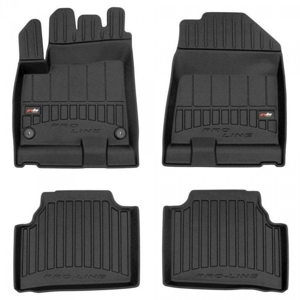 Frogum 3D Premium gulvmatter til Kia e-Niro I 2018-2022 – svart TPE med 60 mm sidekant, sett med 4 stk