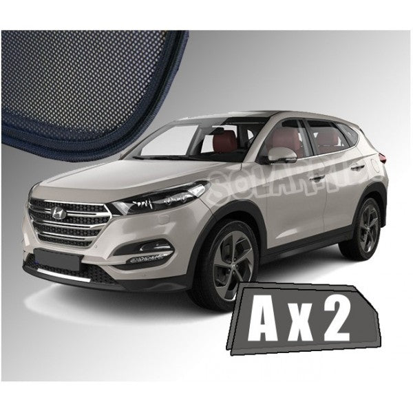 Sr solskjerm i akryl til Hyundai Tucson III med røykfarget finish og enkel montering