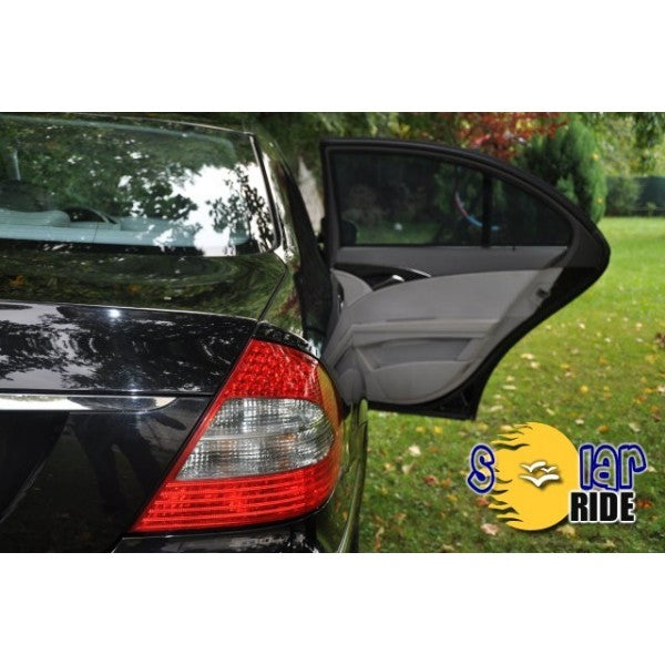Solskjerm Mercedes E (W211) Sedan (2002-2009) (2 stk), nærbilde av detaljer
