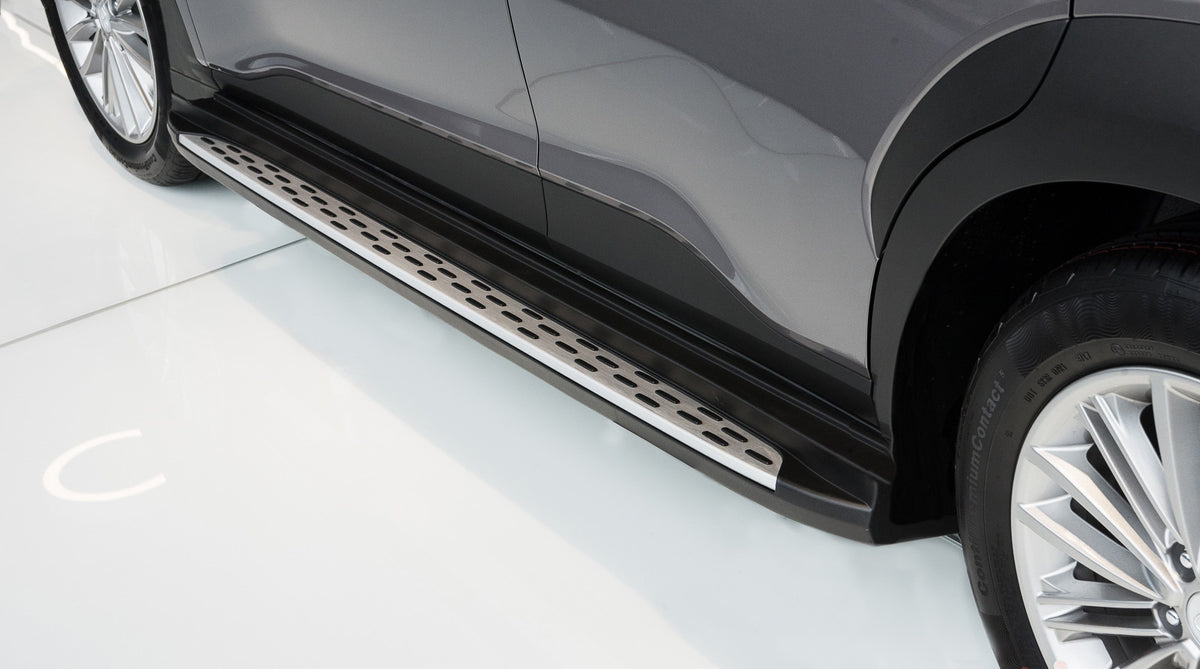 Stigtrinn Ventshield til Hyundai Kona i aluminium og ABS for enkel montering
