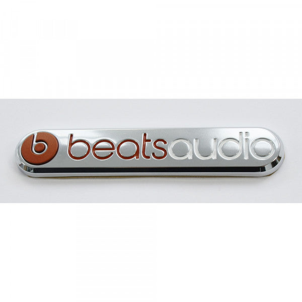 Emblem Seat beats audio Glossy Chrome / Orange - sett forfra