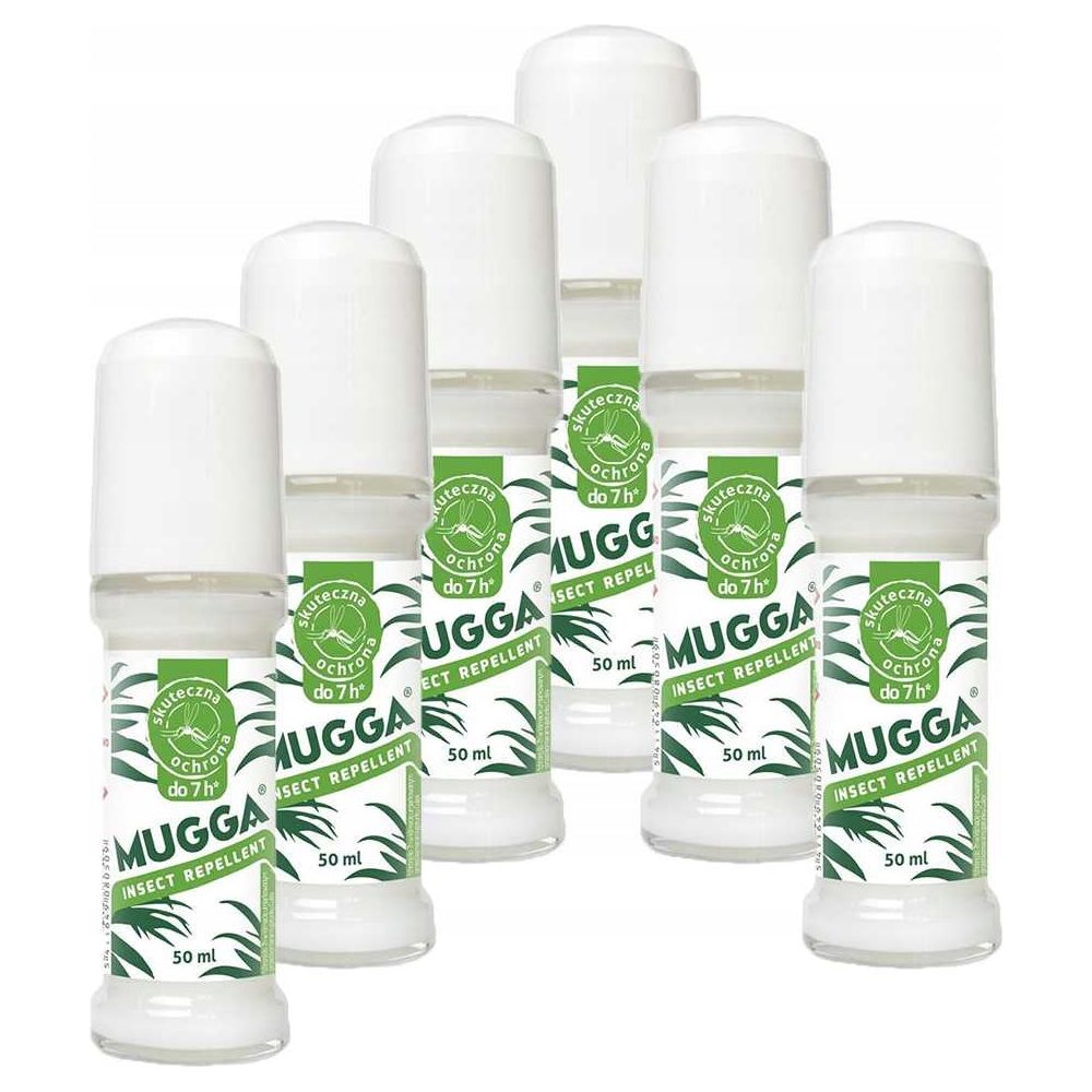 6stk Mugga Repellent mot Mygg og Flått Roll-on 20% DEET