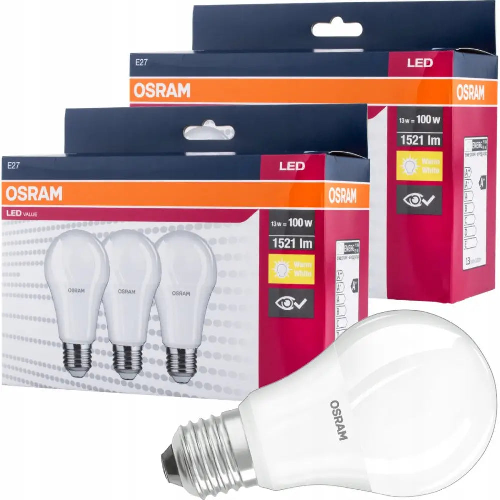 6x Led-pære A60 E27 13w 100w 1521lm 2700k Osram