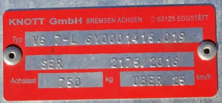 Ubremset Aksel - Tilhengere Knott VG7 750kg 1070mm | Nomax.no🥇_4