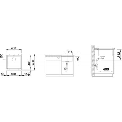 Måltegning Blanco Subline 400-U – mål 400x400 mm