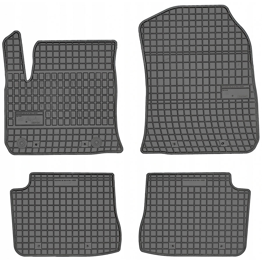 Frogum gummimatter til Opel Corsa-e (2019-) – svart, 4 stk, vanntett med 1 cm sidekant