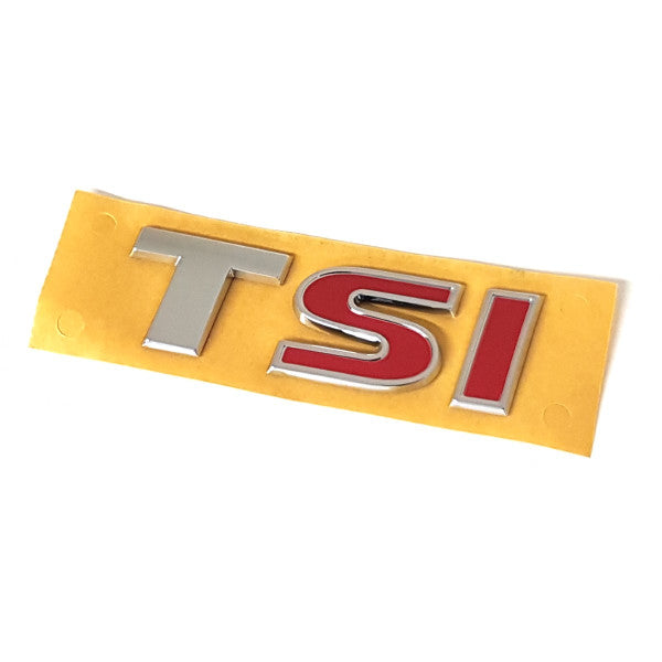 Original emblem/logo til Vw Golf 7 (5G) i Glossy Chrome og Tornado Red med perfekt passform og enkel montering