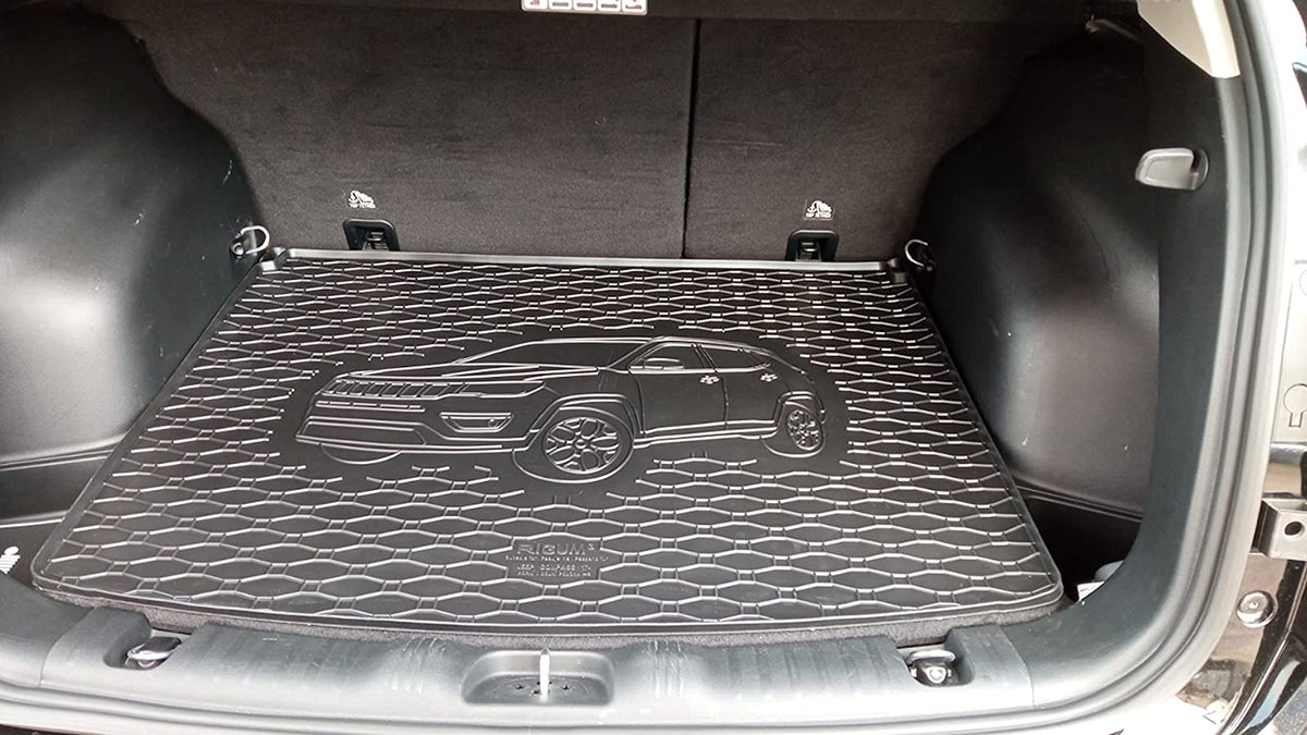 Bagasjeromsmatte Jeep Compass II (2016-) – Luktfrie Gummi - detaljer