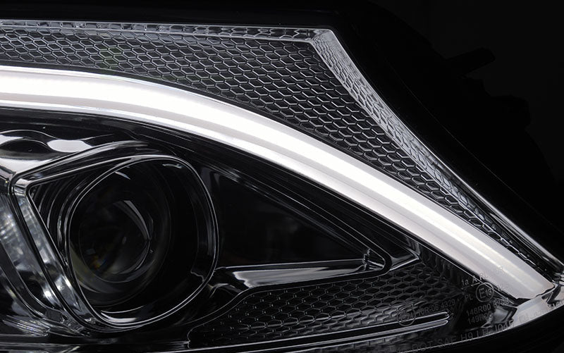Mercedes W205 Tube LED krom frontlykter