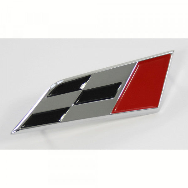 Emblem/logo til Seat Cupra Chrome / Red / Black i krom, rød og svart, til front grill med original Seat-passform