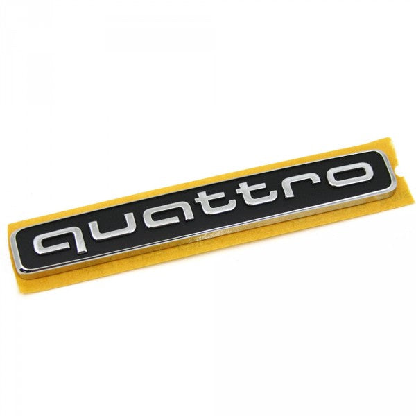 Emblem/logo til Audi quattro Chrome i krom for bakluke med original passform og enkel montering