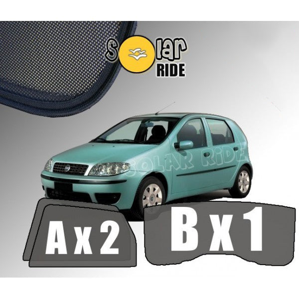 Sr solskjerm i akryl til Fiat PUNTO II, vindavviser som beskytter mot regn og gir bedre ventilasjon