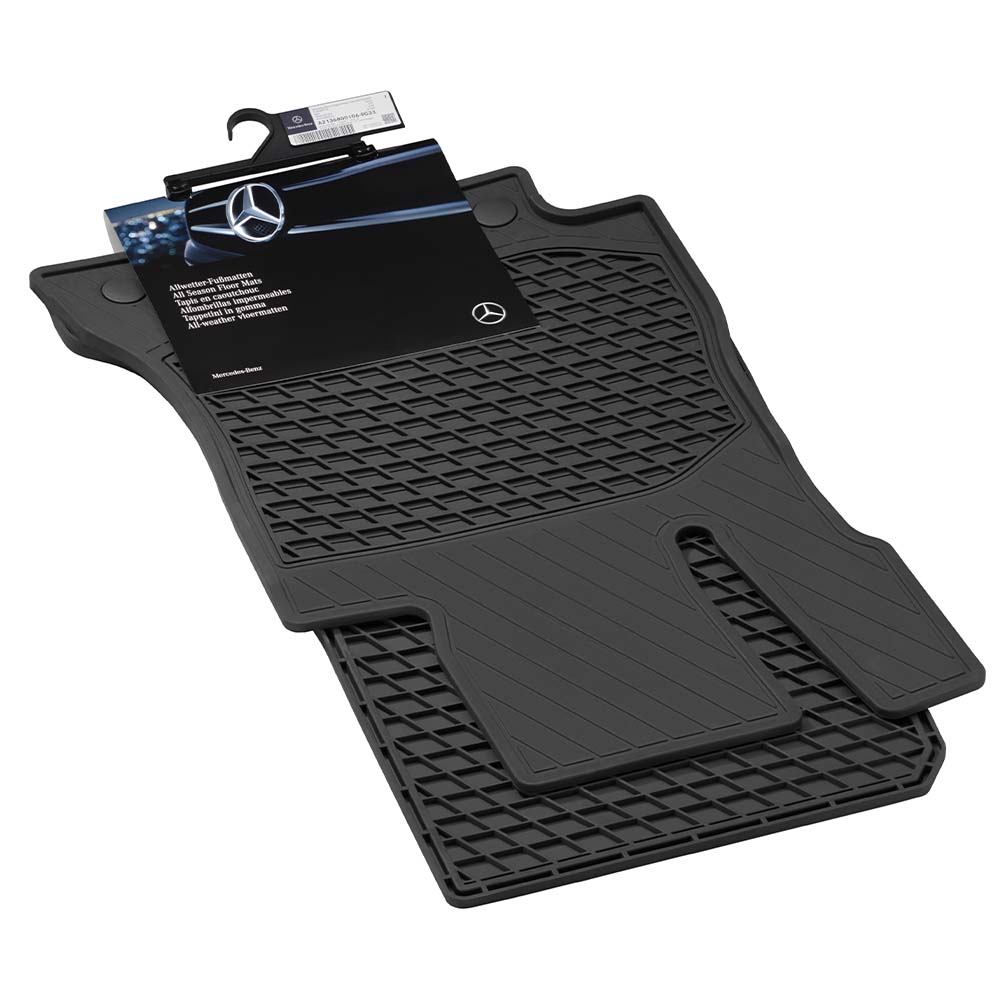 Mercedes OEM TPE gummimatter til Mercedes E W213 S213 V213 og CLS C257 – svart, 2 stk foran