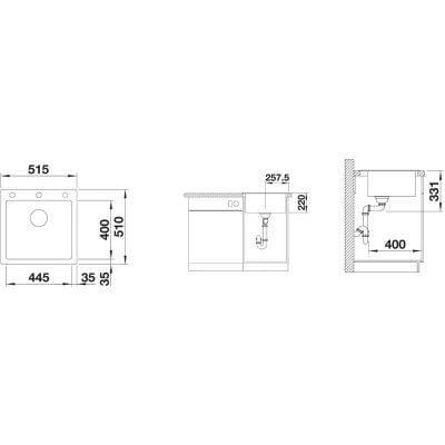 Måltegning Blanco Pleon 5 – mål 515x510 mm