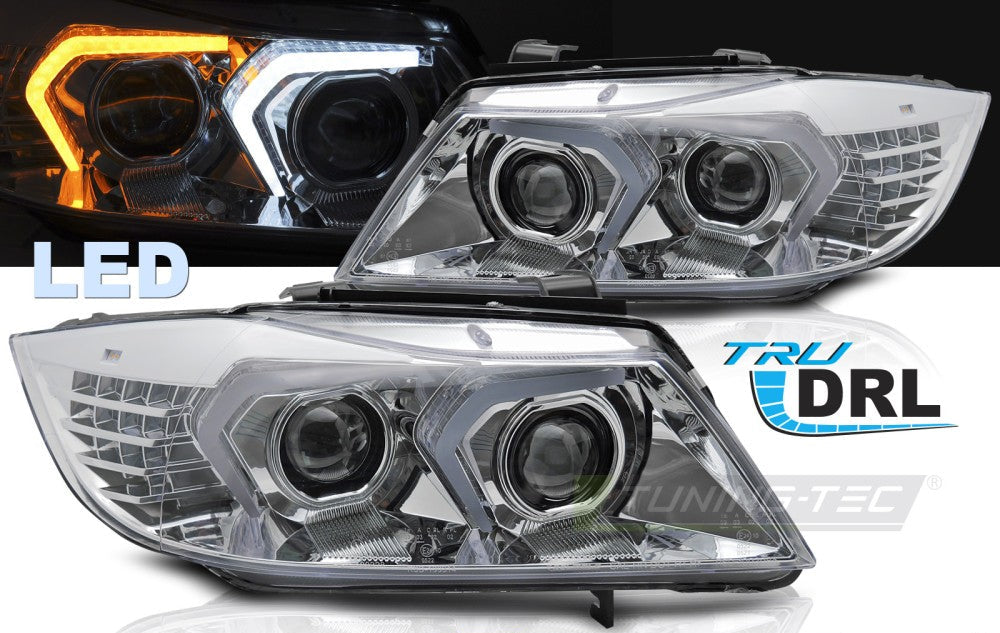 BMW E90/E91 krom Full LED frontlykter