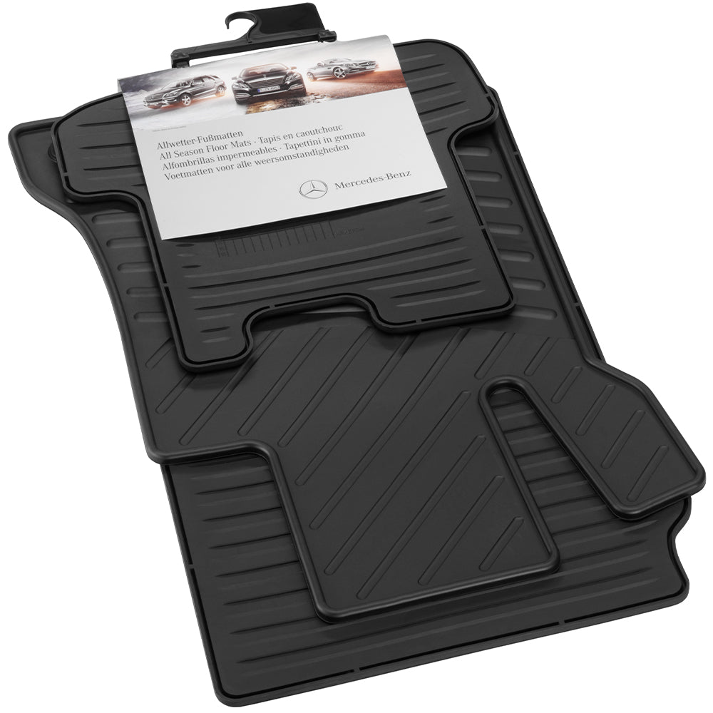 Gulvmatter Mercedes C (C204) / E (C207 / A207) (2011-2015) – TPE Gummi | Mercedes OEM - sett bakfra