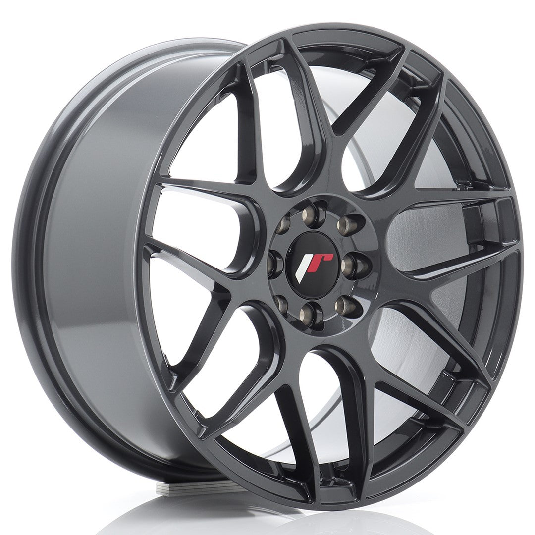 Felg JR Wheels JR18 17x8" Hyper Gray – sett forfra