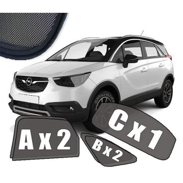 Sr solskjerm i akryl til Opel CROSSLAND X med enkel montering og vindavviserfunksjon