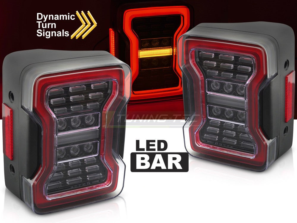 Jeep Wrangler JK LED svart baklykter
