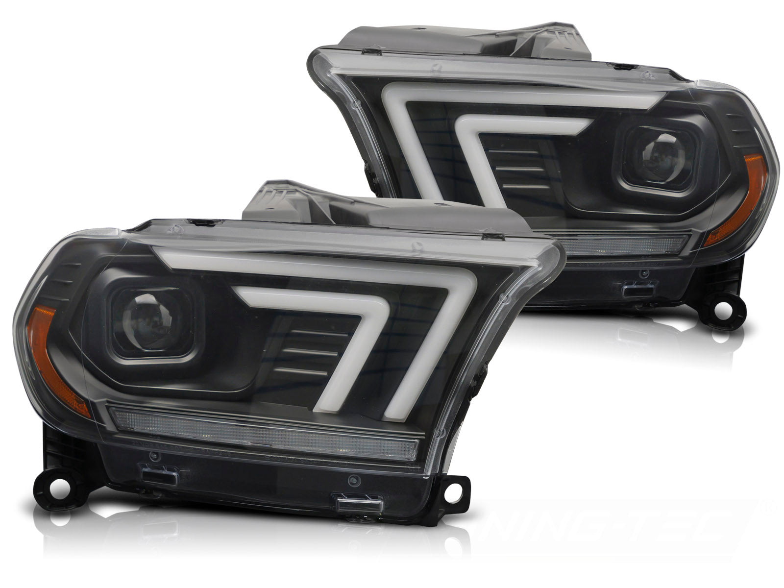 Frontlykter xenon Dodge Durango 10–13 Black Tube sekvensielle LED – LPDO51-7831I