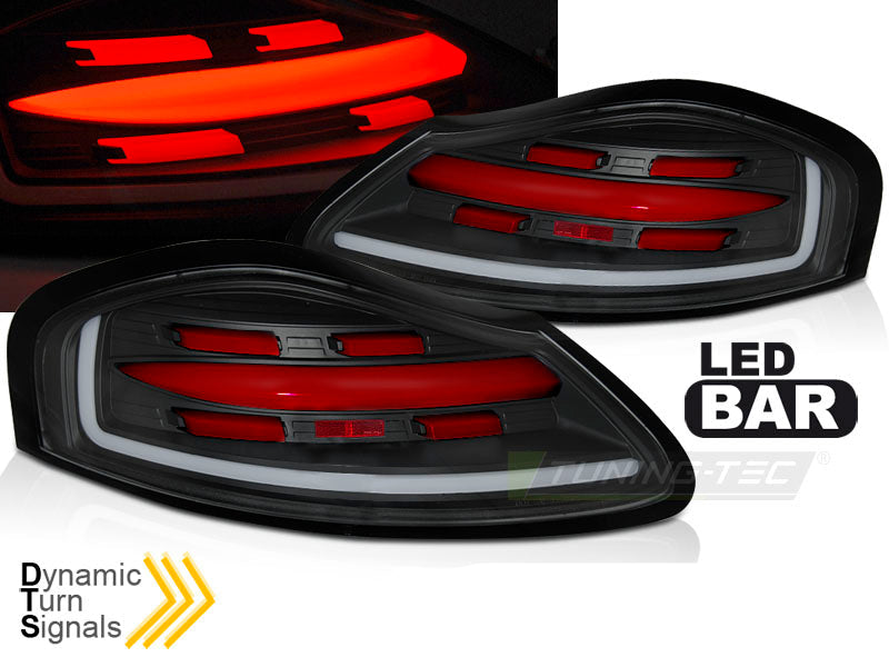 Porsche Boxster 986 svart/rød LED baklykter
