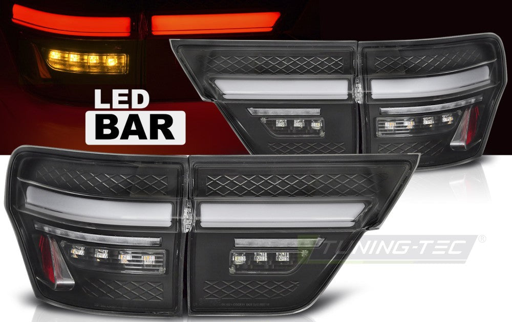 Jeep Grand Cherokee WK2 LED svart baklykter