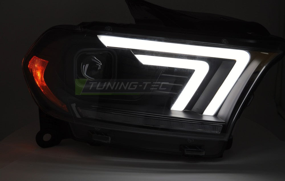 Dodge Durango 10–13 Black Tube LED frontlykter