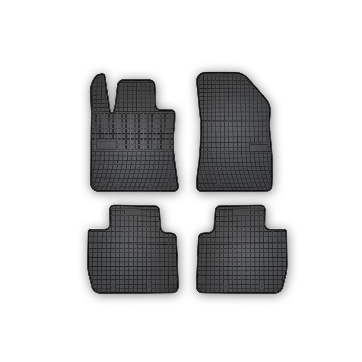 Frogum gummimatter til Peugeot 508 II (2018–) – 4 stk, svart/anthracite, 1 cm sidekant, vanntette