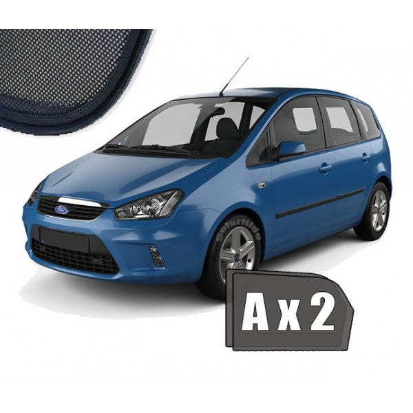 Sr solskjerm i akryl til Ford C-Max I med enkel montering og vindavviserfunksjon