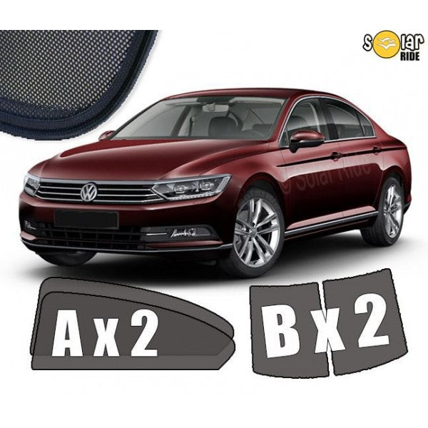 Sr solskjerm i akryl til Vw Passat B8 Sedan med enkel montering og vindavviserfunksjon