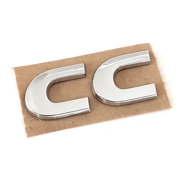 Original VW emblem/logo til Vw CC Glossy Chrome i krom blank ABS, perfekt passform og enkel montering