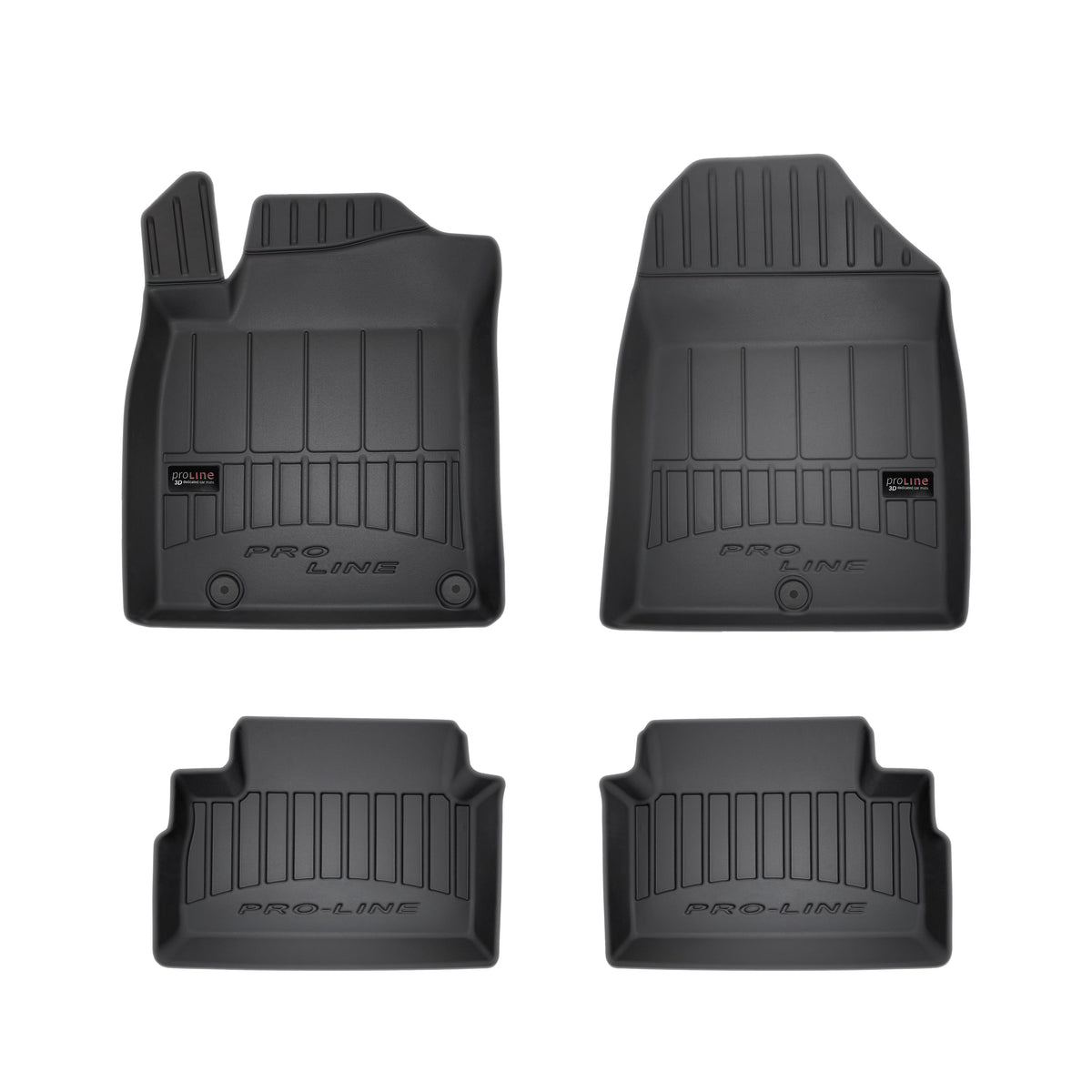 Frogum 3D Premium gulvmatter i TPE til Kia Ceed 2018– – svart sett med 4 stk. og 60mm sidekant