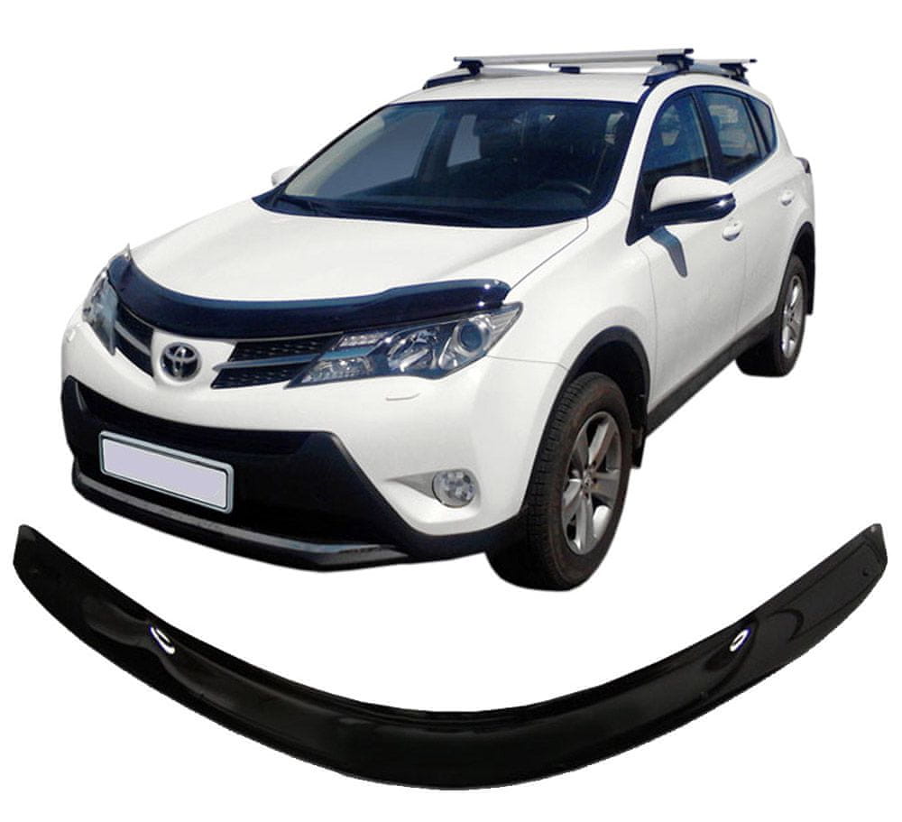 Scoutt panserbeskytter i akryl til Toyota RAV4 IV pre-facelift, svart blank, beskytter mot steinsprut og insekter