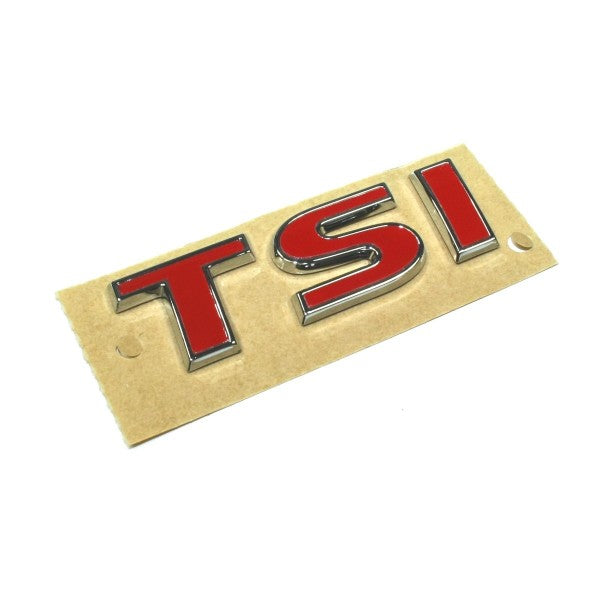 Emblem/logo til Vw Touran (MQB) Glossy Chrome / Tornado Red i krom og tornado rød, original VW-del med perfekt passform
