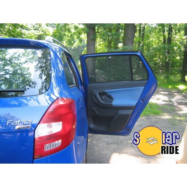 Solskjerm Skoda Fabia (STV) II (2006-2014) (4 stk) - sett forfra