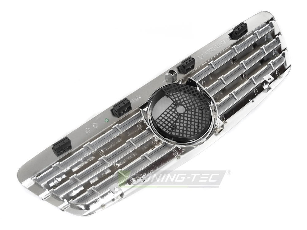 Grill Mercedes S-Klasse W220 98-02 krom med festedetaljer.