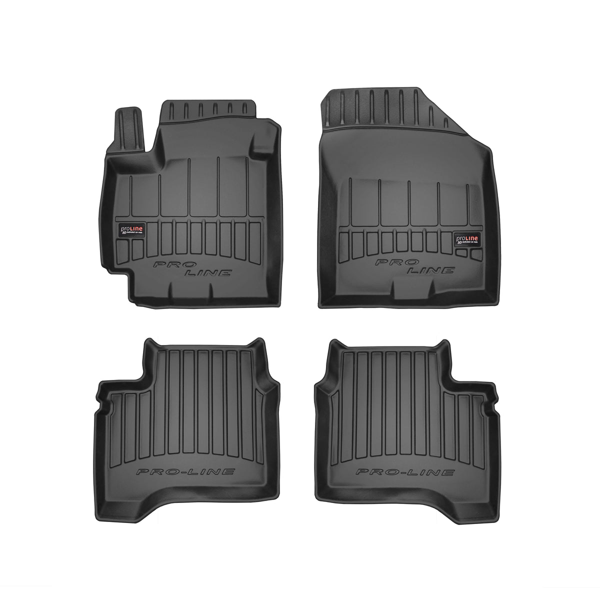 Frogum 3D Premium gulvmatter til Suzuki Swift V (2017–) – TPE, svart, sett med 4 stk, høy sidekant