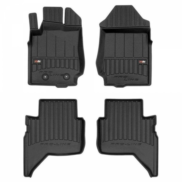 Frogum 3D Premium gulvmatter til Ford Ranger 2012-2022 – svarte TPE-matter med 60mm sidekant, sett med 4 stk