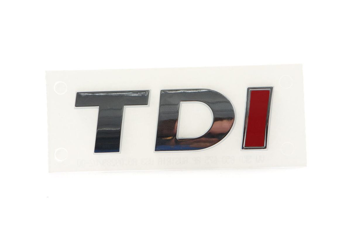 Emblem/logo til Vw TDI VW T5 / T6 / Caddy / VI / Tiguan - Red Edition i rød krom for bakluke
