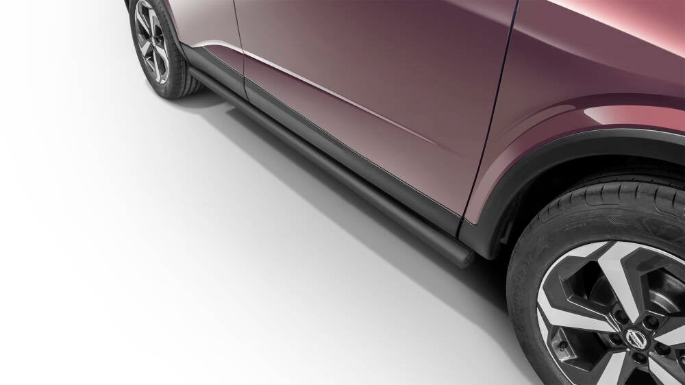 Stigtrinn Steeler til Nissan Qashqai (J12) med svart lakk og rustfritt stål, enkel montering
