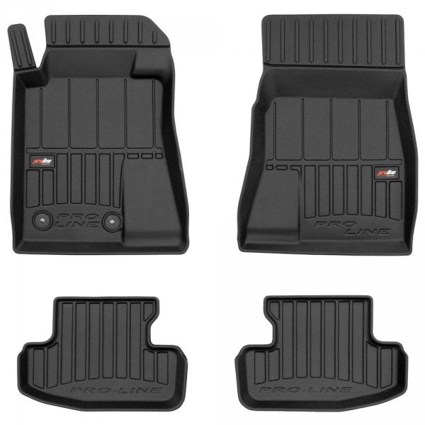 Frogum 3D Premium TPE gulvmatter til Ford Mustang VI (2014-2023) – svart, 4 stk., 60 mm sidekant