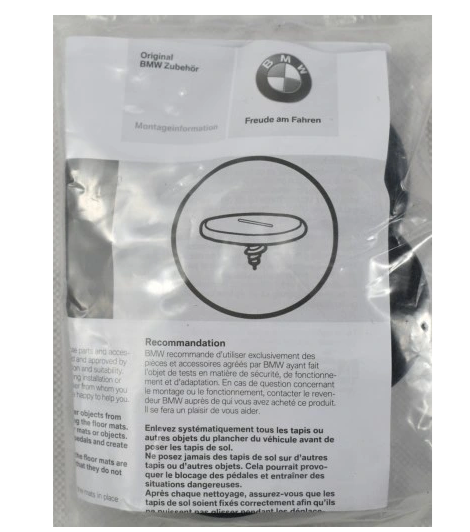Gulvmatter Bmw 1 E81 / E87 / E82 / E88 – Gummi | BMW OEM - nærbilde