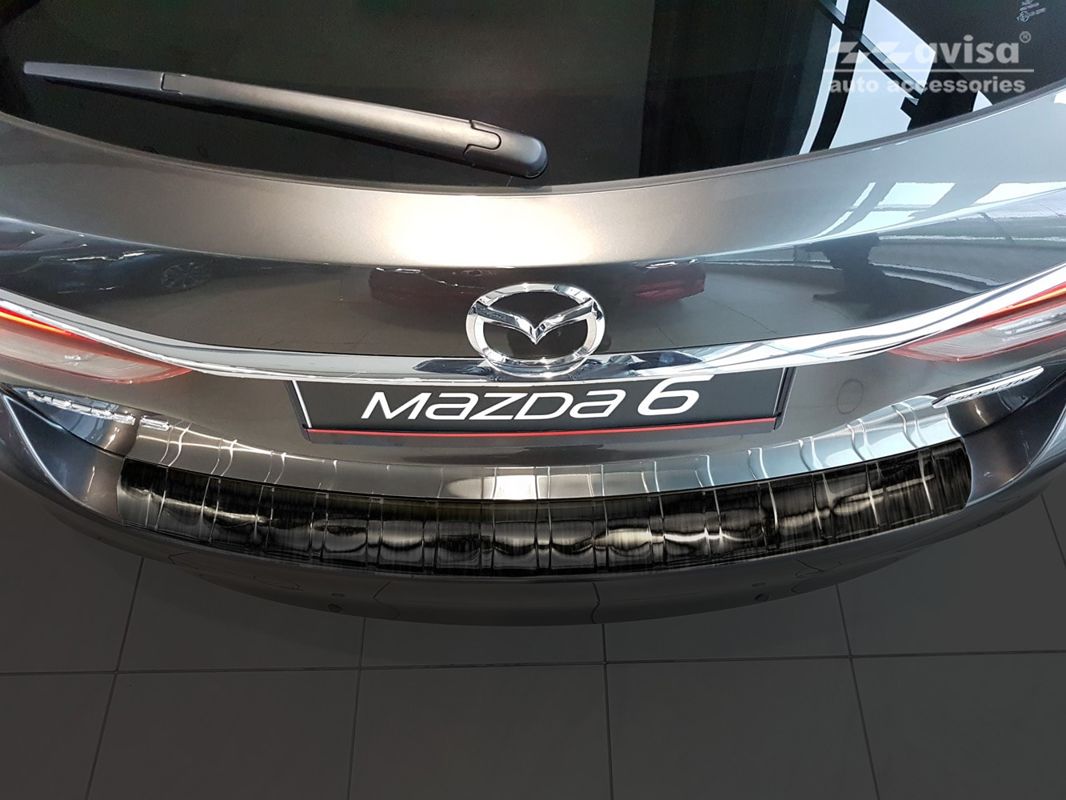 Avisa bakfangerbeskytter til Mazda 6 III (GJ/GL) Stasjonsvogn – svart børstet