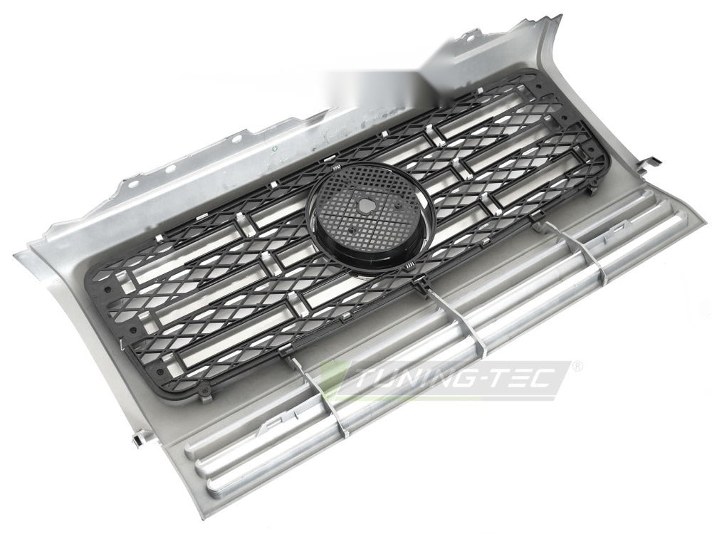 Grill Mercedes G-Klasse W463 90-12 sølv med festedetaljer.