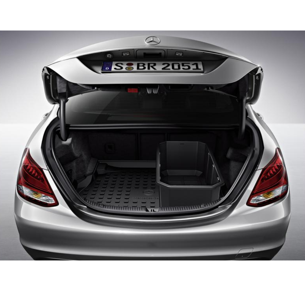 Mercedes OEM bagasjeromsmatte til Mercedes C (W205) Sedan / Genuine® Boot Liner – vanntett med høye kanter