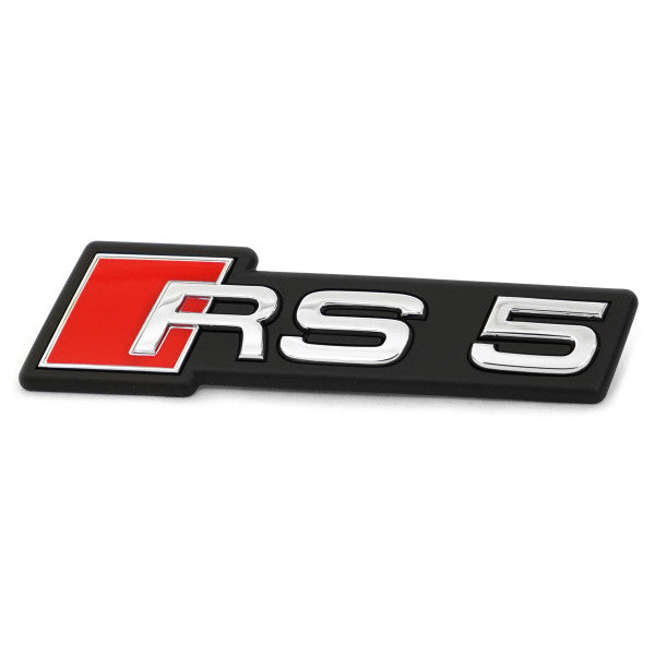 Emblem/logo til Audi RS5 > Chrome i krom for front grill, original Audi-emblem med perfekt passform