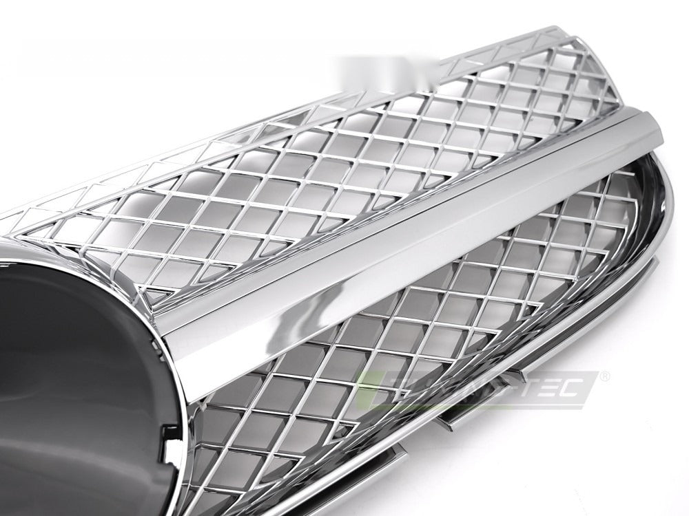 Grill Mercedes SL R230 06-11 sett fra siden, struktur synlig.