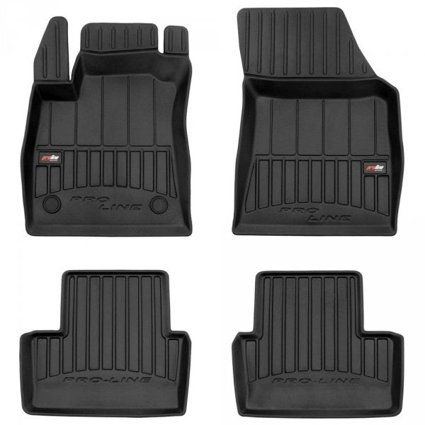 Frogum 3D Premium gulvmatter i TPE til Renault Megane IV (2015–) – sett med 4, svart, 60 mm sidekant