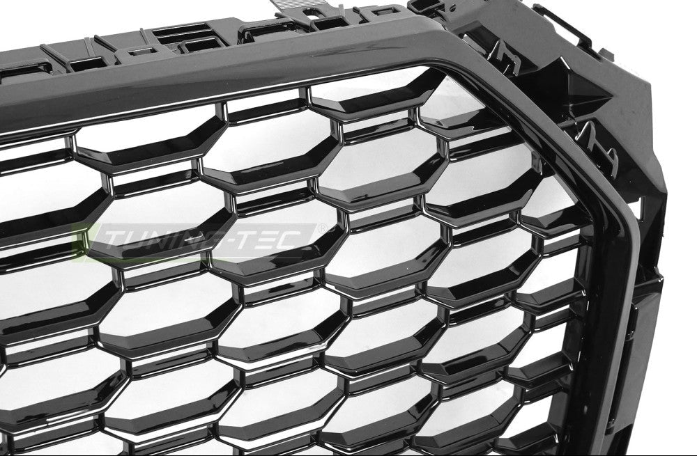 Audi A4 B9 frontgrill, blank svart, PDC