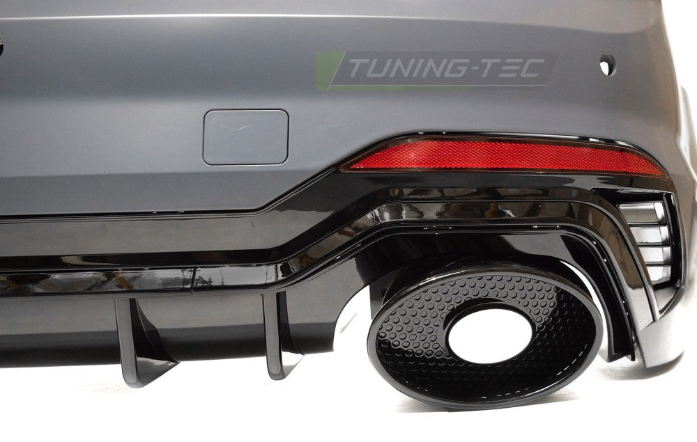 Audi A4 B9 bakfanger sport med PDC, glossy svart diffusor
